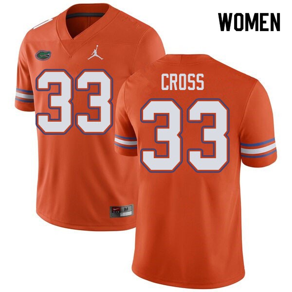 Jordan Brand Women #33 Daniel Cross Florida Gators College Football Jerseys Orange